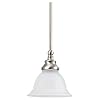 Sea Gull Lighting 61050-962 Canterbury One-Light Mini Pendant, Brushed Nickel Finish with Satin Etched Glass