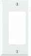 Leviton PSE26-W 1-Gang Decora/GFCI Device Decora Wallplate, Sectional, Thermoplastic Nylon, Device Mount, End Panel, White