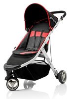 Britax Beep Three-Wheeled Lightweight Stroller (Black/Red)