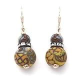 Jillian Collection Retired Large Bead Earrings with Swarovski Crystal
