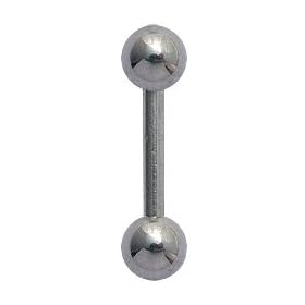 Barbell acier avec boules - �paisseur 2.0mm - piercing lobe - piercing langue - piercing teton - piercing cartilage - piercing l�vre et/ou piercing madonna - Chirurgical 2.0mm x 10mm x 5mm
