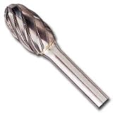 3/8 Dia. x 5/8 L NF Carbide Bur, Oval Shape for Non-Ferrous Materials