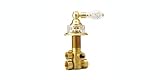 Phylrich 5PV181D_OEB Old English Brass Regent Cut Crystal Single Handle 3/4 5 Port Deck Mount Diver