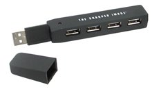 Sharper Image Micro Swivel 4 Port Usb 2.0 Hub