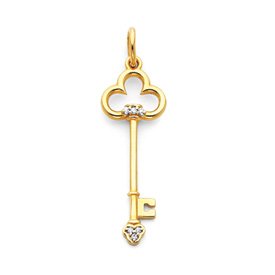 Genuine IceCarats Designer Jewelry Gift 14K Diamond Key Mounting