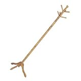 2" Natural Finish Coat Rack (Natural Wood Color)