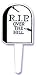 R.I.P. Over the Hill Tombstone Cupcake Picks - 12ct