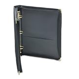 Samsill 15250 Classic Collection Zippered Ring Binder, 8-1/2 X 11, 1-1/2 Capacity, Black