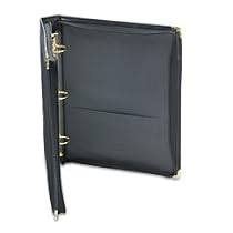 Samsill 15250 Classic Collection Zippered Ring Binder, 8-1/2 X 11, 1-1/2 Capacity, Black