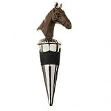 Beautiful Handpainted Pewter Horse's Head Bottle Stopper - An excellent, personal, gift for the horse lover (BSP172).