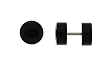 Neon Black Acrylic Fake Plug - 16G Stud - 9mm - Sold as a Pair