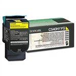 Original Lexmark C540H1YG 2000 Yield Yellow Toner Cartridge - Retail