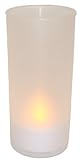 Flameless LED Tea Light Candle Yellow Light w/ Plastic Votive Holder, Just Artifacts Brand