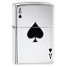Zippo Lucky Ace High Polish Chrome Pocket Lighter