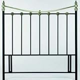 Ancona Matt Black/ Antique Brass Headboard
