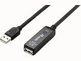 EQUIP USB2.0 Aktive Verlaengerung 10m schwarz mit Signalverstaerker USB-A S/B