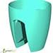 modern, sleek saddle planter for balconies and railings, indoors and out . Blue plant pot fence /rai