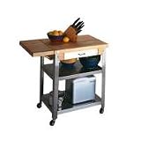John Boos CUCE40 Thick Hard Maple Top Butcher Block Table - Includes FREE Cutting Board by 