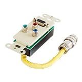RapidRun(TM) DB9 + Component Video Break-Away Wall Plate - Ivory