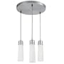 American Fluorescent ARPC313SNEC Aria Aluminum Die-Cast 3 Light Pendant, Round, Satin Nickel