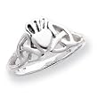 Sterling Silver Antiqued Claddagh Ring