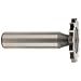 KEO 69200 High-Speed Steel Narrow Width Keyseat Cutter, Uncoated (Bright) Finish, Round Shank, 1/2" Shank Diameter, 1-1/4" Cutter Diameter, 14 Straight Teeth, 1/8" Face Width
