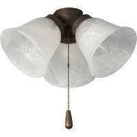 21L77ESsW3L Progress Lighting P2642 33 Three Light Universal Fan Light Kit with Alabaster Style Glass, Cobblestone