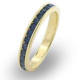 14k Gold Plated Montana Blue Swarovski Crystal Band