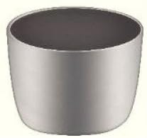 Heavy-Duty Steel Crucible, Low-Form, Rounded Pattern, 100ml, case/10