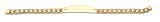 14k Tri-color, Diamond-cut, ID Bracelet - 7 in.