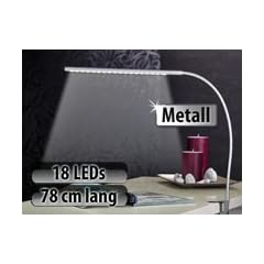 Lunartec Voll schwenkbare LED-Schreibtisch-Lampe aus Metall