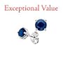 Sapphire Fashion Stud Earrings in 10K White Gold