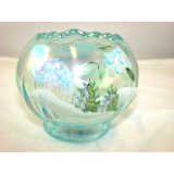 Fenton Rosebowl Votive Decorated
