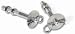 Lightweight Aluminum Hood Pin Set 2 3/8 in. Dia. Pins Incl. Mounting Hardware