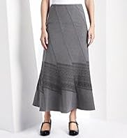 Petite Embroidered Panel Skirt