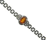 Search : Sterling Silver Marcasite Orange Center Bracelet