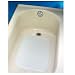 Bath Mat White color, Small, Size: 16 In X 28 In - 1 Each