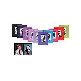 Pioneer Brag Book Series Bound Photo Album, Random Padded Solid Color Covers with Built in Picture Frame, Holds 24 4x6 Photos, 1 Per Page. Color: Bright Blue.