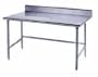 Advance Tabco 14-Gauge Stainless Steel Top - w/ Backsplash & Open Base - Model TKSS-242