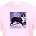 Border Collie - Light Pink Infant Lap-Shoulder Tee (24M)