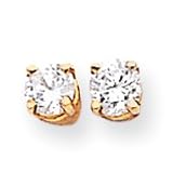 14k 4mm Cubic Zirconia earring XE71CZ