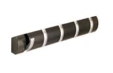 Wall Hook - Flip Up Nickel Hooks - Espresso (Espresso) (1"H x 20"W x 2 3/4"D)