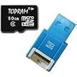 TOPRAM 8GB microSD microSDHC 8G Memory Card Class 4 with SD Adapter and R10 Card Reader