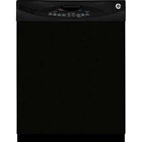 GDWF100RBB Full Console Dishwasher with 4 Wash Cycles 4 Options Hard Food Disposer CleanSensor 5 by GE