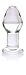 Don Wand Glass Pleasure Plug, Clear