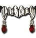 Vampretta vampire Choker Necklace with crystal blood