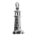 Pendentif 23x10mm en argent fin 925/1000 repr&eacute;sentant phare