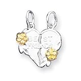21L9RIWEn7L. SL160  Sterling Silver Best Friends 2 Piece Break Apart Heart Charm