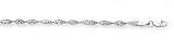 14K White Gold Anklet - 10
