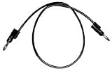 Pomona Stacking Banana Plug Patch Cord, Black, 18 OAL